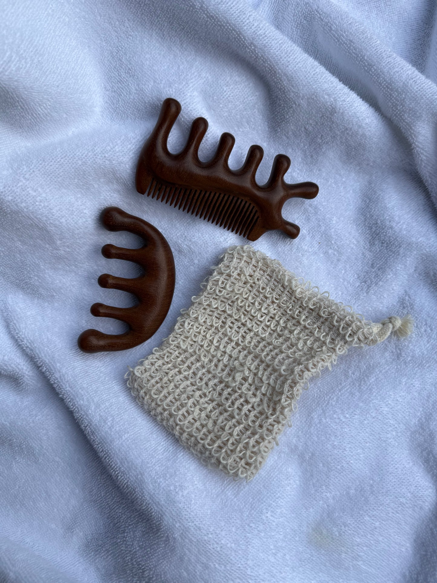 Exfoliating soap bag