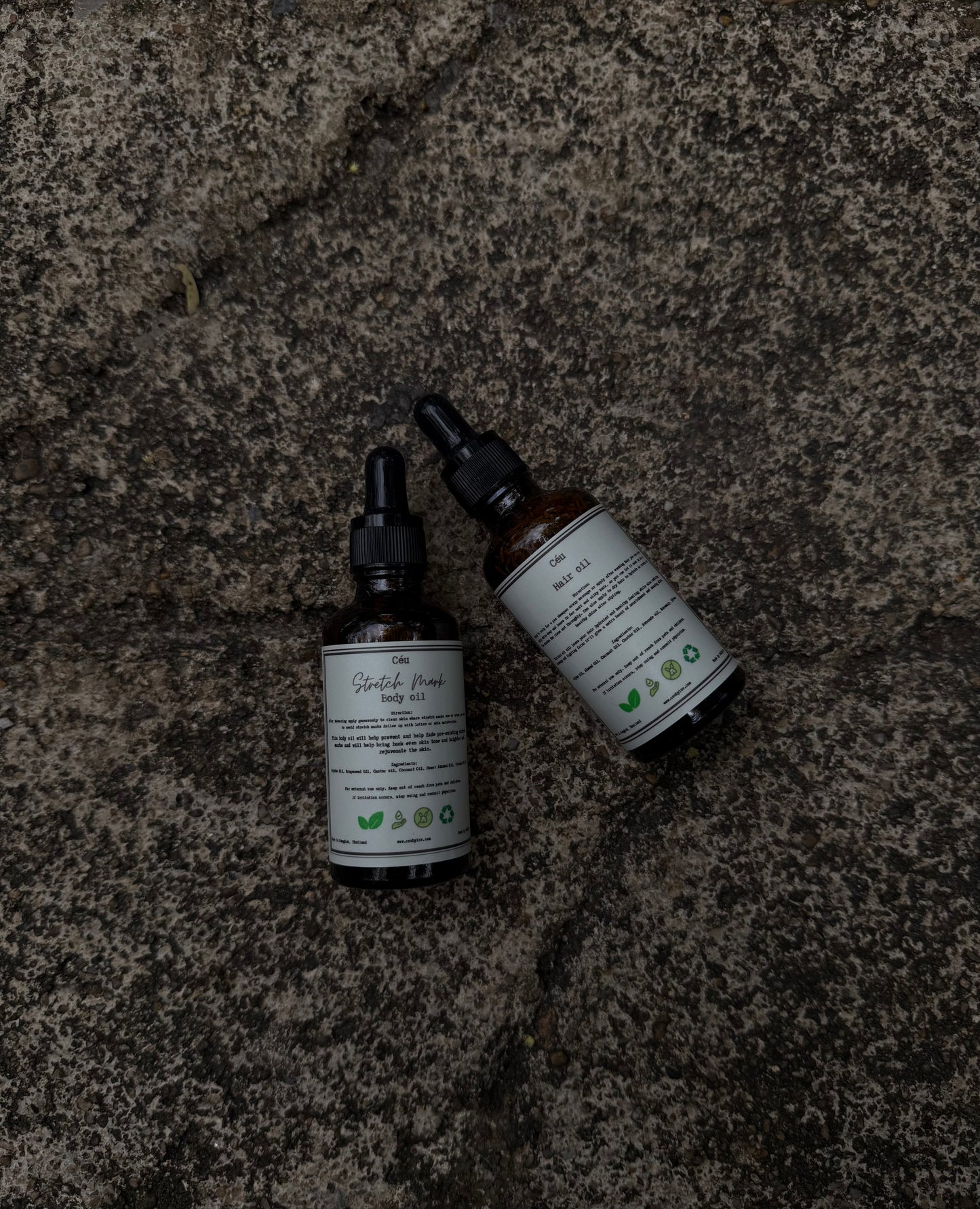 Stretch mark body oil