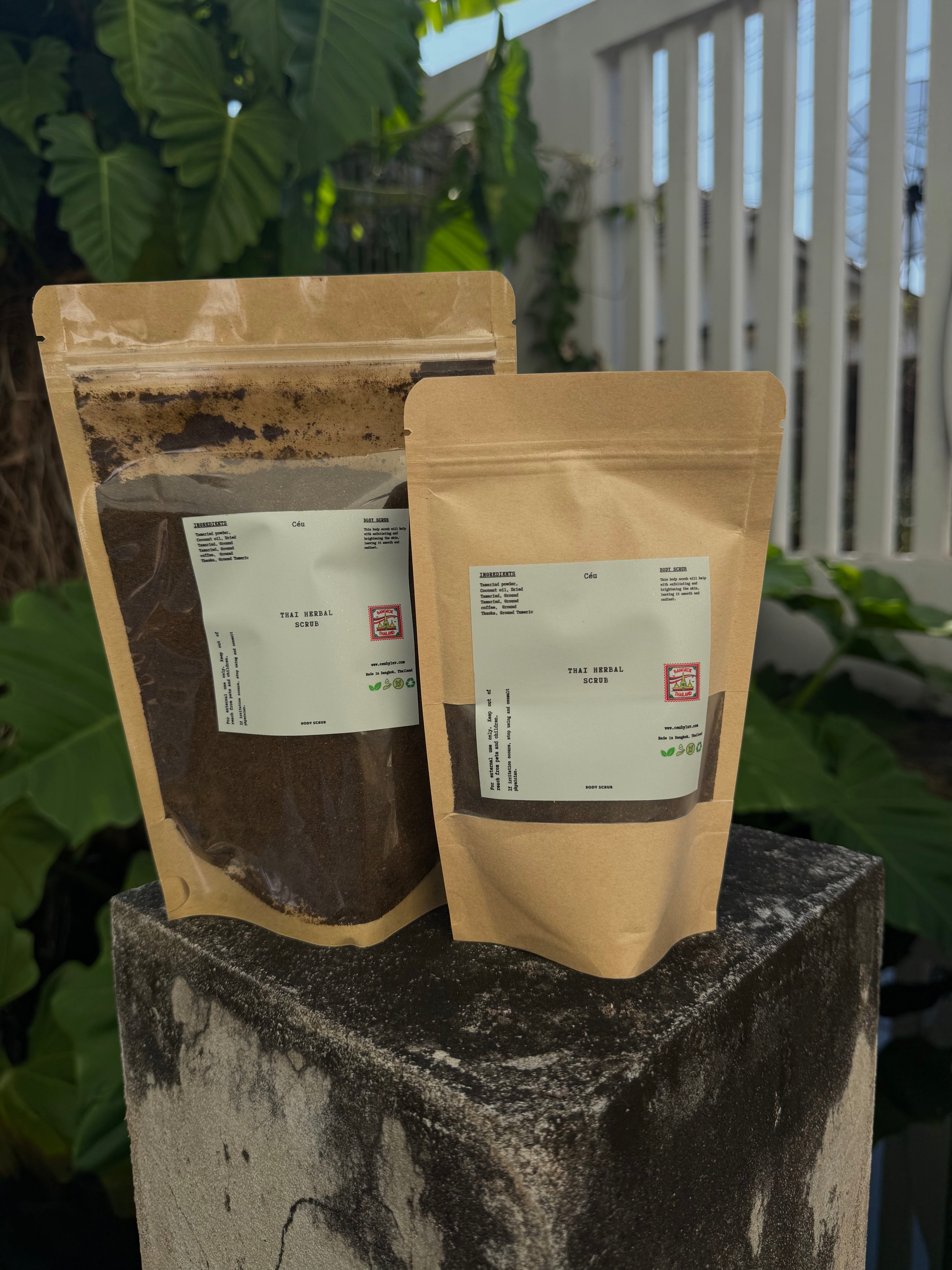 Thai herbal body scrub